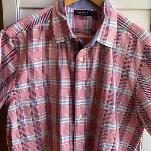 Nautica plaid button down L